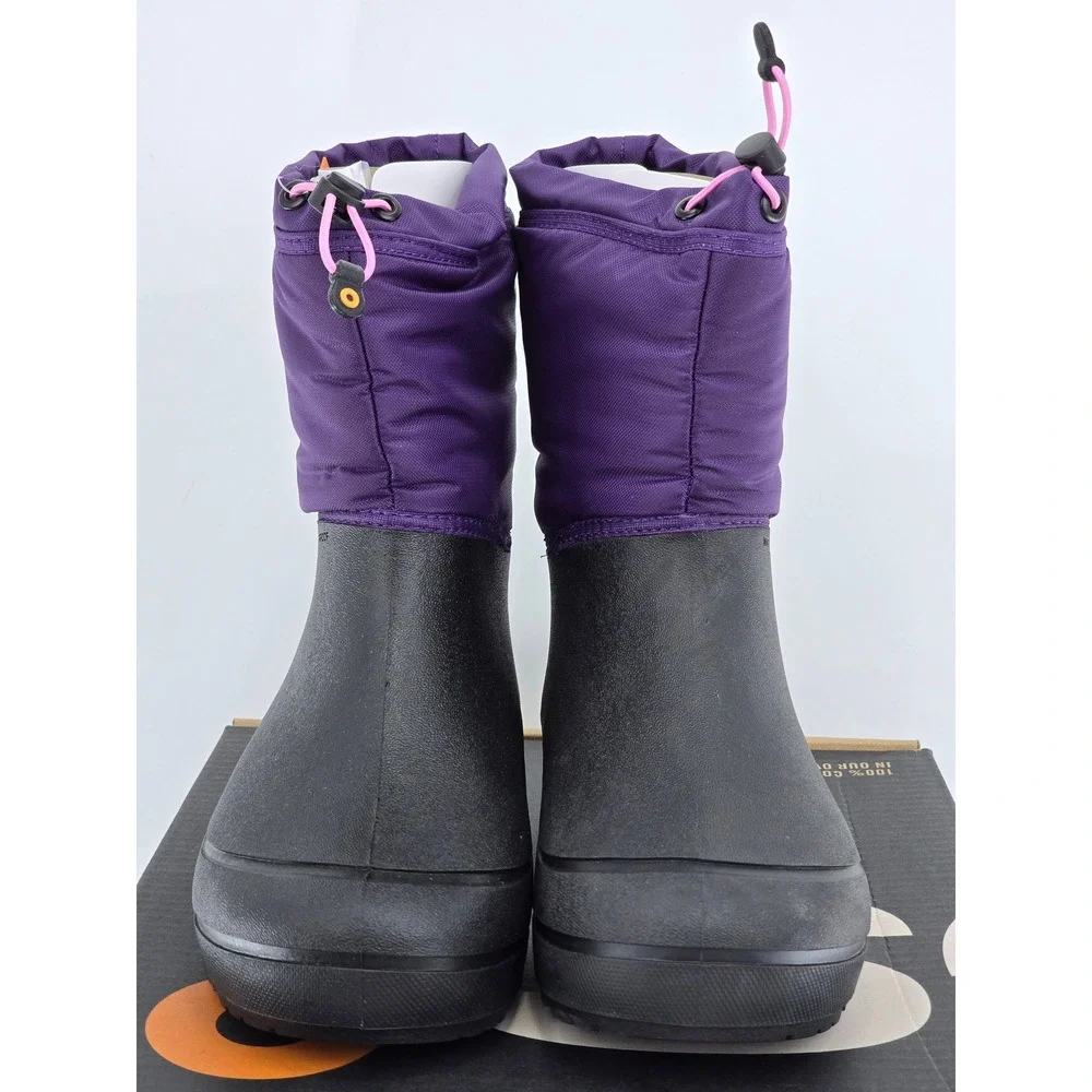 Bogs K Snow Shell Kids Size 7 Purple Multi Waterproof Insulated Boots - New